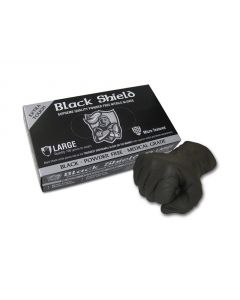 Disposable Nitrile Gloves Black Shield Large