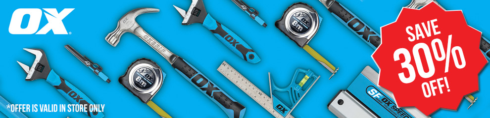 OX Tools 30% Off In Store Only
