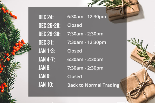 Christmas and New Year Trading Hour 2021